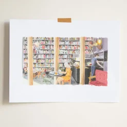 Merci x Ján Teplan - Affiche Life full of Books