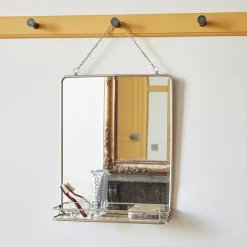 Miroir barbier avec étagère