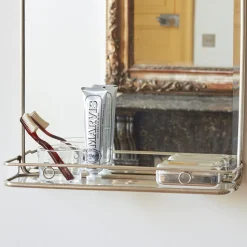 Miroir barbier avec étagère