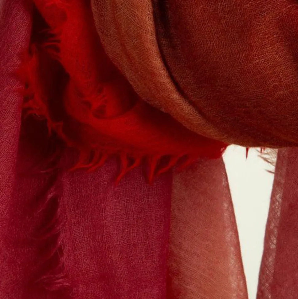 Mirror in the sky - Echarpe Semi Shaw - Rouge