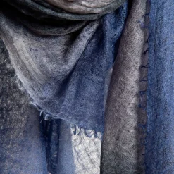 Mirror in the sky - Foulard St Tropez - Dip dye Bleu
