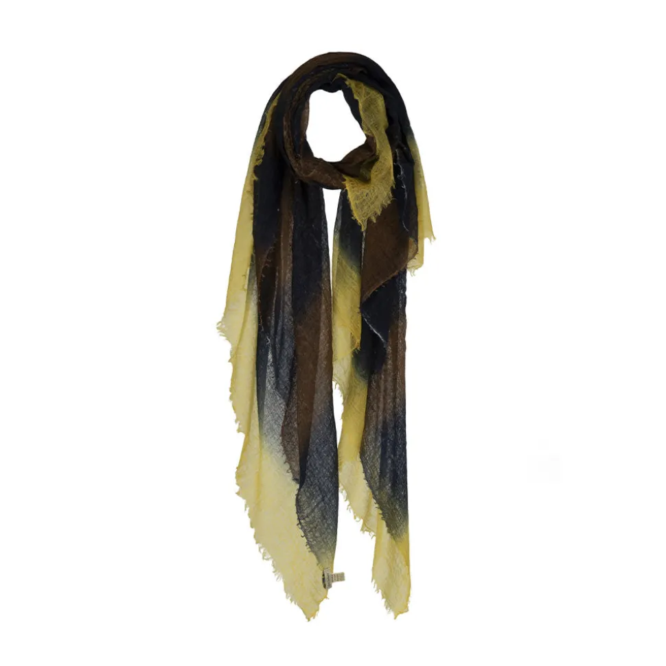 Mirror in the sky - Foulard St Tropez - Rayures Jaune