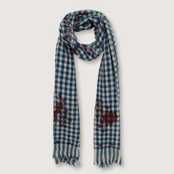 Moismont - Echarpe n°693 - Flowers Navy Blue