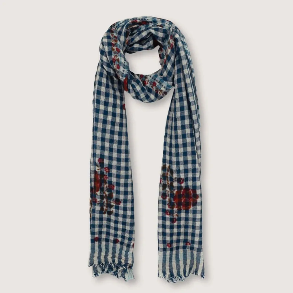 Moismont - Echarpe n°693 - Flowers Navy Blue