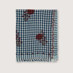 Moismont - Echarpe n°693 - Flowers Navy Blue