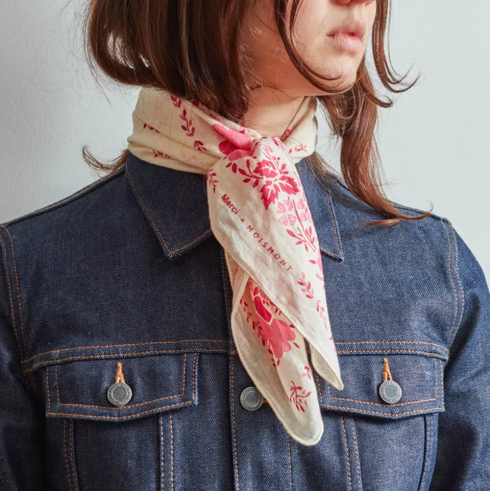 Moismont x Merci - Bandana Trèfle - Rose