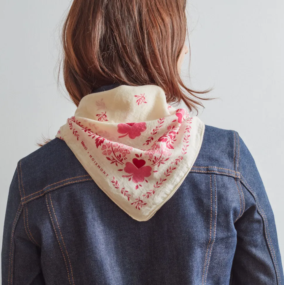 Moismont x Merci - Bandana Trèfle - Rose