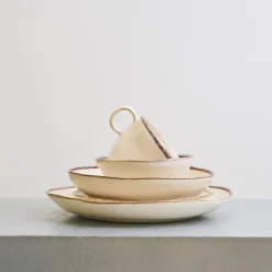 Mug en grès - Crème & Marron