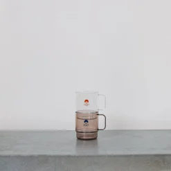 Mug Transparent - Marron & Bleu