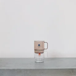 Mug Transparent - Marron & Bleu