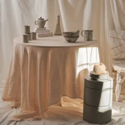Nappe en lin lavé - Blanc de Ceruse