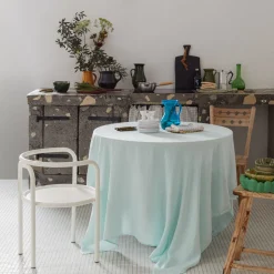 Nappe en lin lavé - Bleu Antiparos
