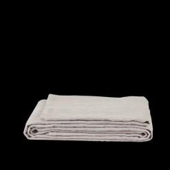 Nappe en lin lavé - Rayures Parme Fuji Iro