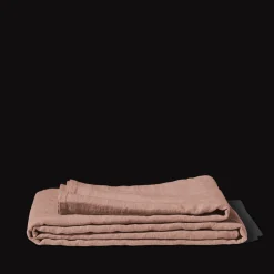Nappe en lin lavé - Rose Argile