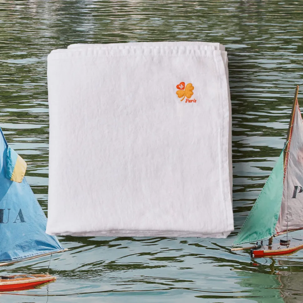 Nappe en lin lavé - Trèfle Jaune