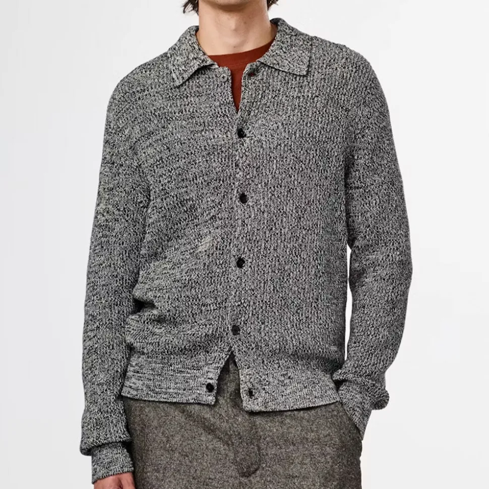 NN. 07 - Cardigan Polo Jacobo - Noir Multi