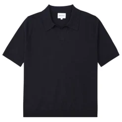 Norse Projects - Polo Lief en lin et coton - Marine