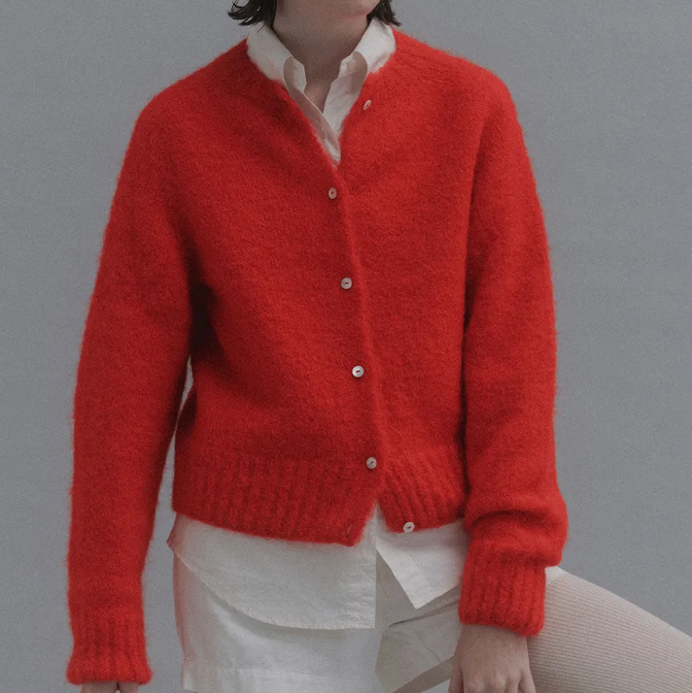 Nothing Written - Cardigan Alpaga - Rouge
