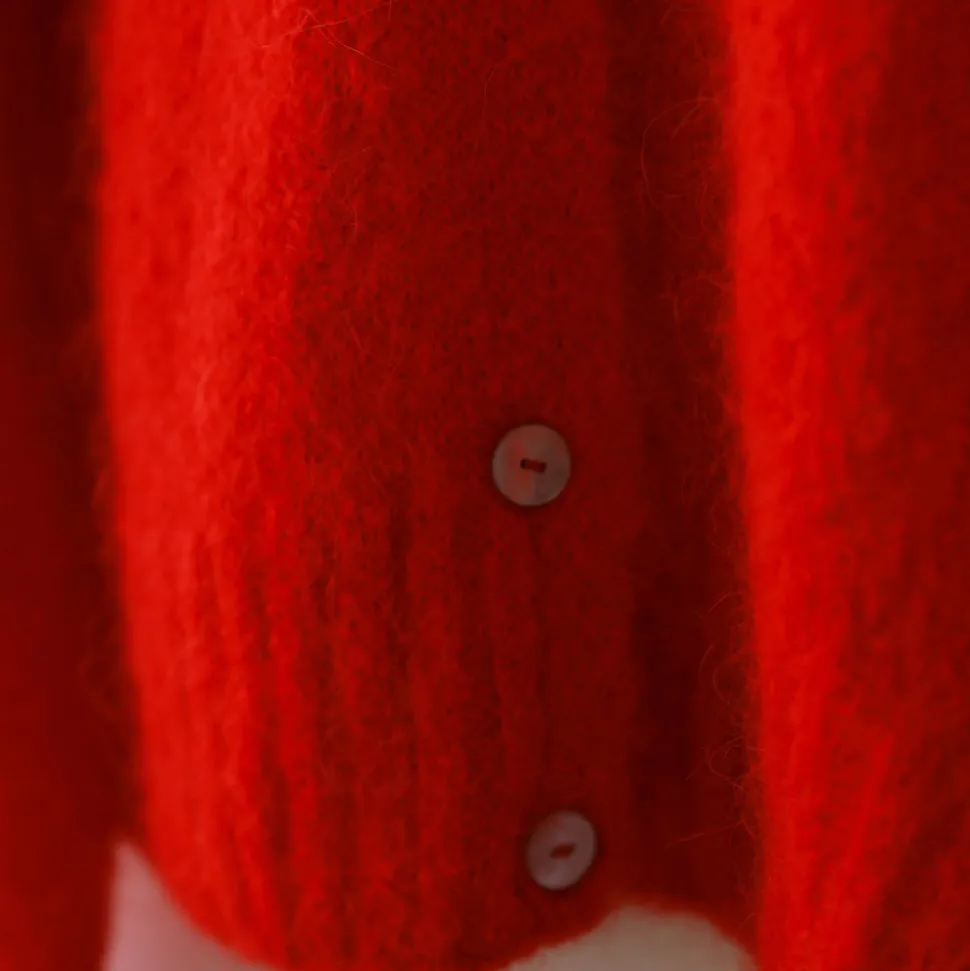 Nothing Written - Cardigan Alpaga - Rouge