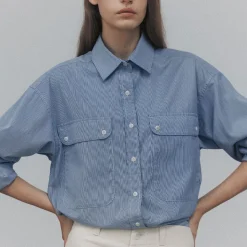 Nothing Written - Chemise rayé - Bleu