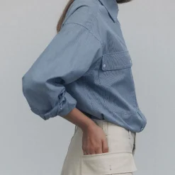 Nothing Written - Chemise rayé - Bleu