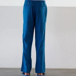 Original Madras Trading Co - Pantalon N65 Lax Drawstring - Bleu rayé