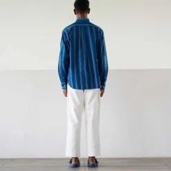 Original Madras Trading Co - Chemise N5 Classic BD Collar LS - Bleu