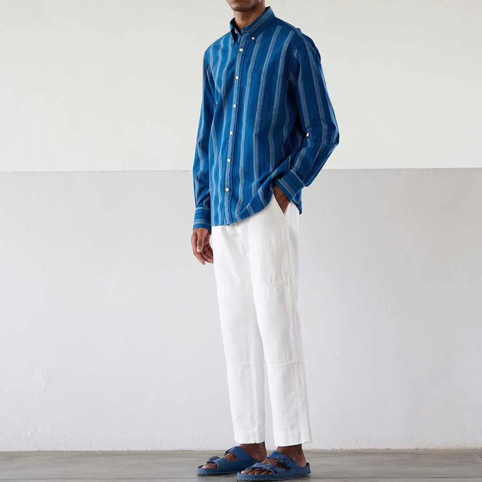 Original Madras Trading Co - Chemise N5 Classic BD Collar LS - Bleu