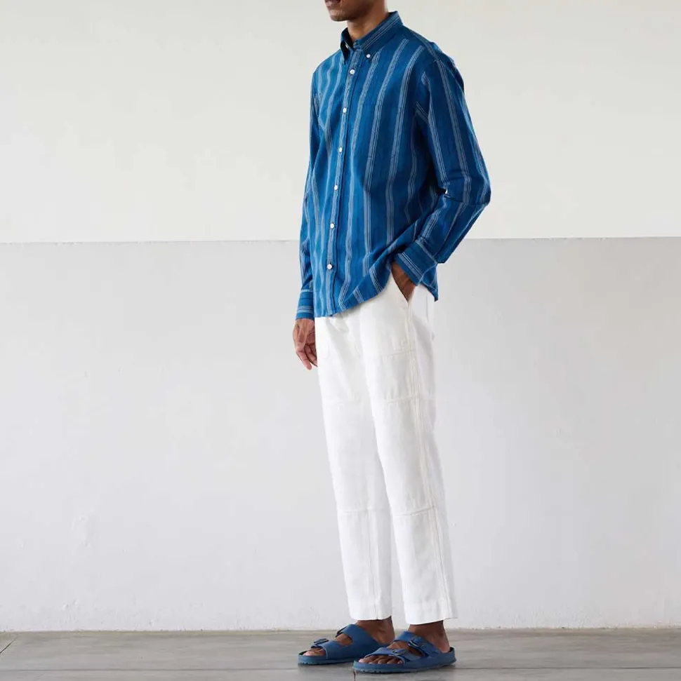Original Madras Trading Co - Chemise N5 Classic BD Collar LS - Bleu