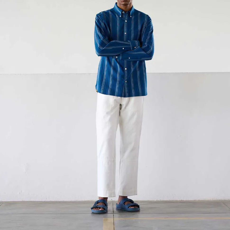 Original Madras Trading Co - Chemise N5 Classic BD Collar LS - Bleu