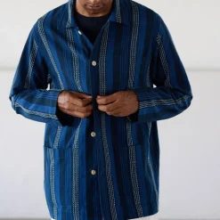 Original Madras Trading Co - Chemise N106 Stout Shirt - Bleu