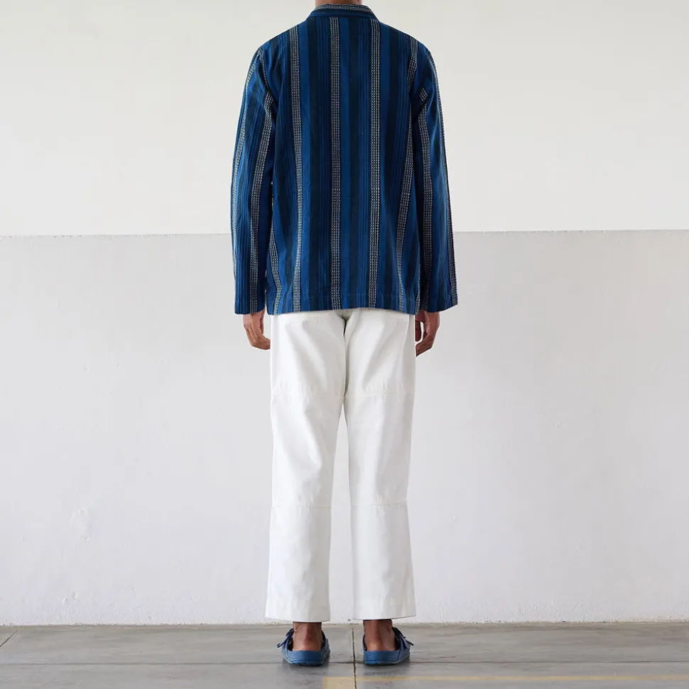 Original Madras Trading Co - Chemise N106 Stout Shirt - Bleu