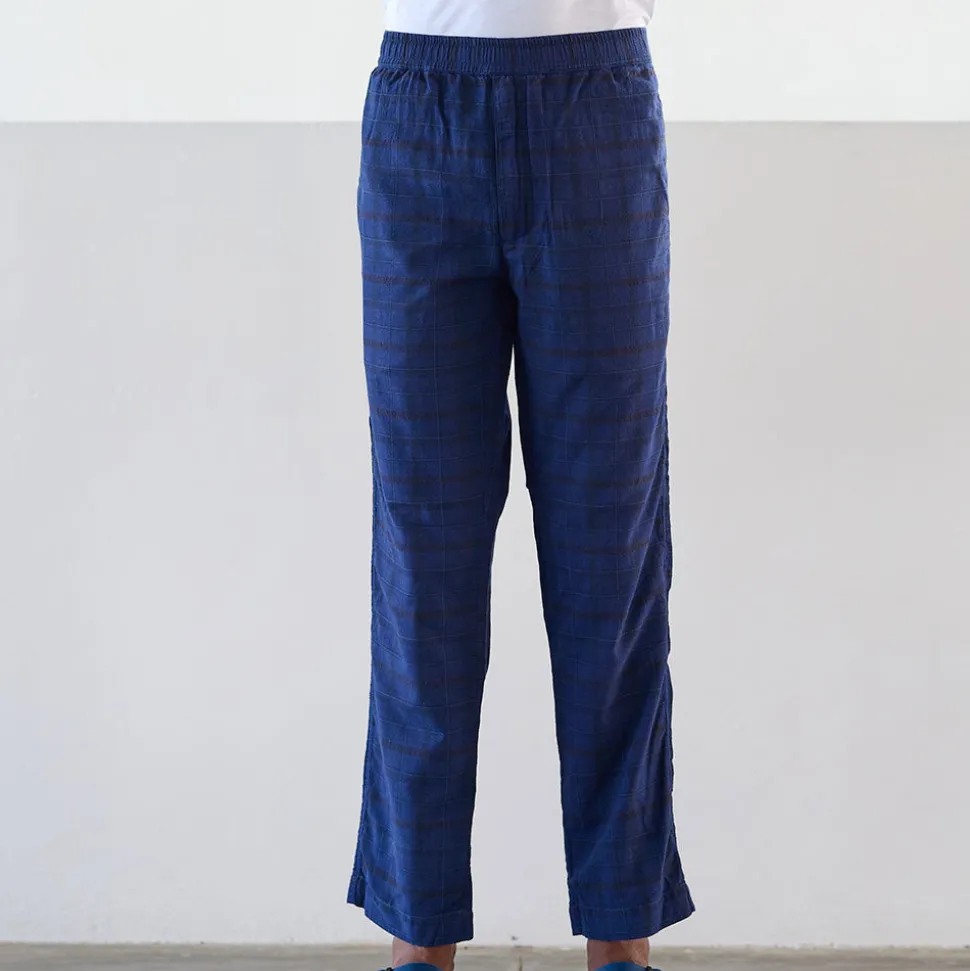 Original Madras Trading Co - Pantalon N65 Lax Drawstring - Bleu