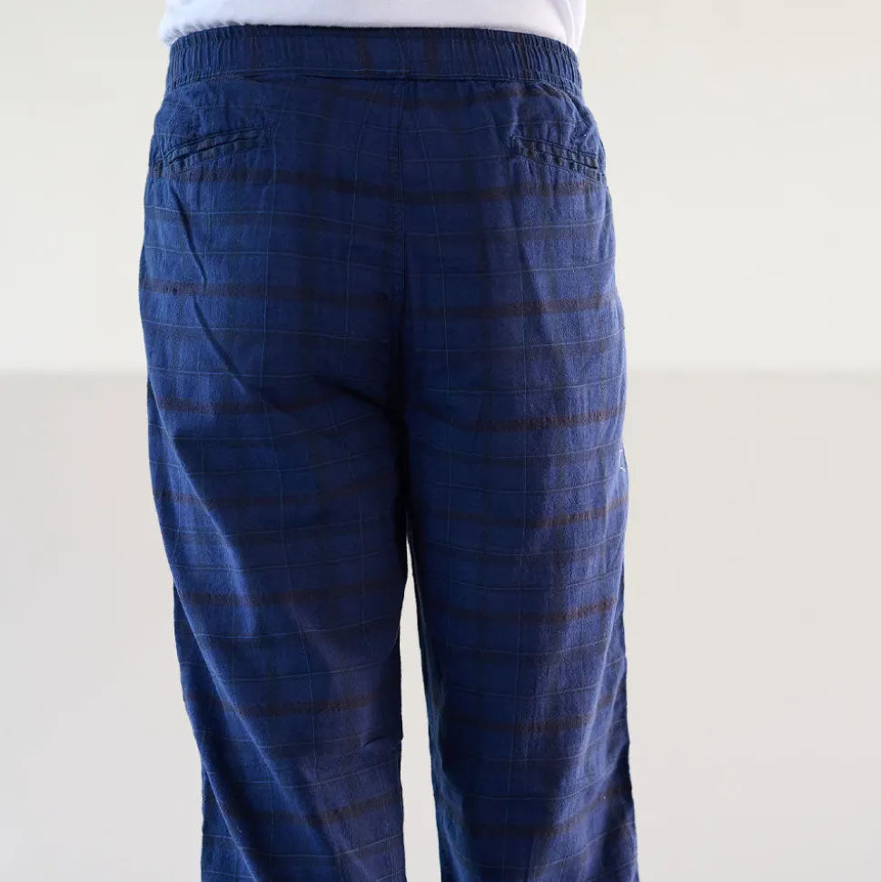 Original Madras Trading Co - Pantalon N65 Lax Drawstring - Bleu
