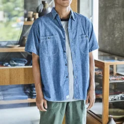 OrSlow - Chemise Chambray Work - Bleu
