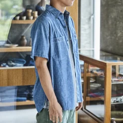 OrSlow - Chemise Chambray Work - Bleu
