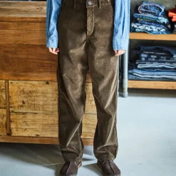 OrSlow - Pantalon French Work Velours Côtelé - Marron foncé