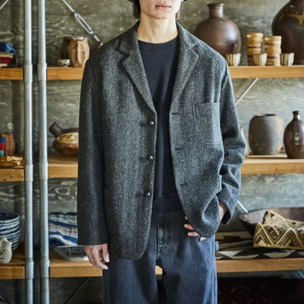 OrSlow - Veste Décontracté Harris Tweed - Noir