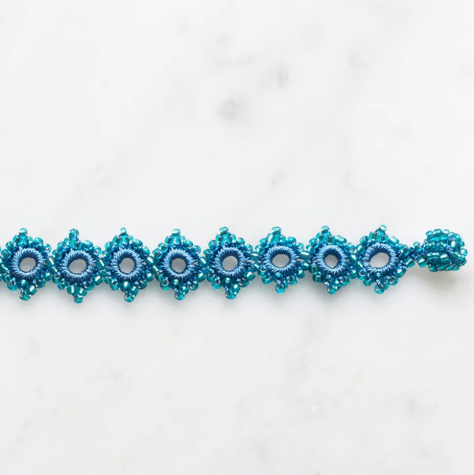 Ottomania - Bracelet crochet Daisy - Turquoise