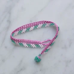 Ottomania - Bracelet crochet Stripes - Rose