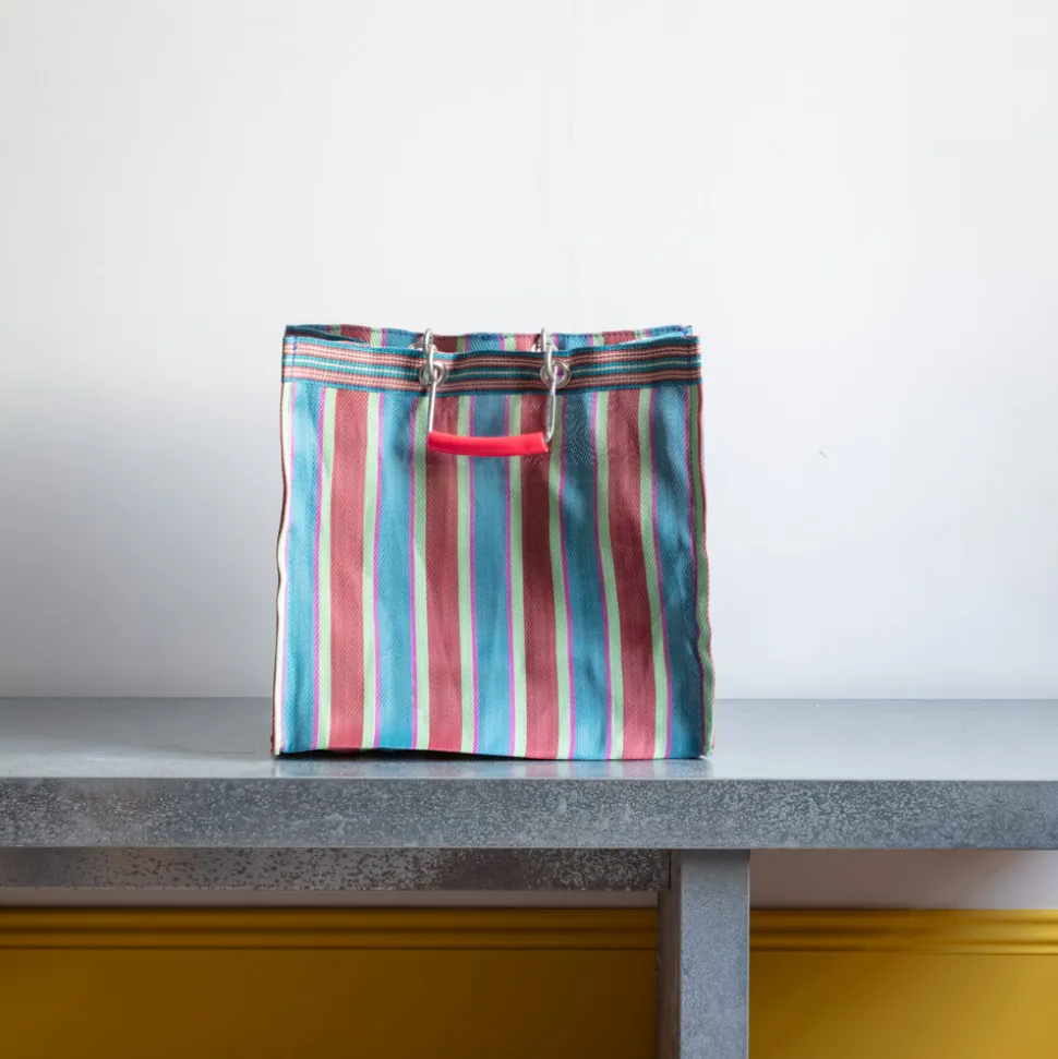 Panier carré - Rouge & Bleu