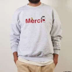Peanuts x Merci - Sweat Merci - Gris