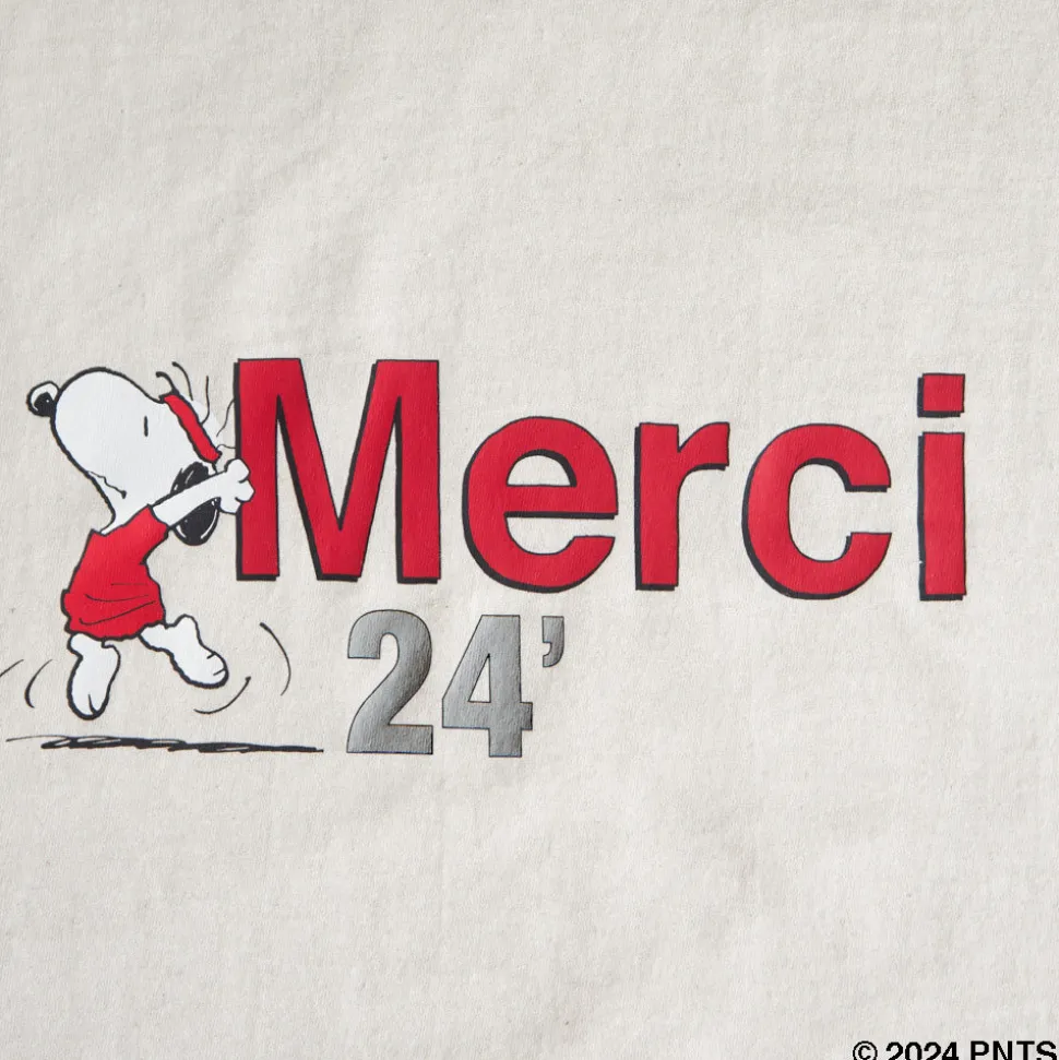 Peanuts x Merci - T-Shirt Enfant Merci 24' - Ecru