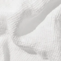 Peignoir en lin - Nid d'abeille - Blanc Optique