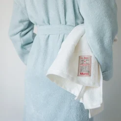 Peignoir en éponge - Bleu Antiparos