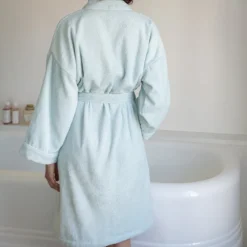 Peignoir en éponge - Bleu Antiparos
