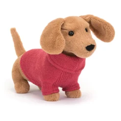 Peluche Teckel - Pull Rose