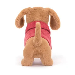 Peluche Teckel - Pull Rose