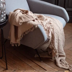 Plaid en gaze de coton - Beige Quai de Seine