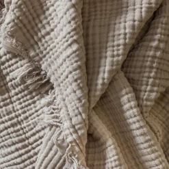Plaid en gaze de coton - Beige Quai de Seine